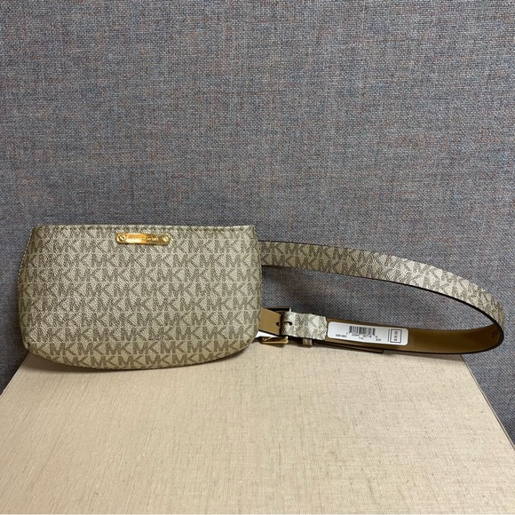 Michael Kors Cambodia Style Metallic Gold Belt Bag Sz S/M NWT - Picture 1 of 9